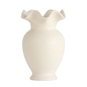 Scallop Ruffle Off-White Ceramic Vase - Home Decor Collection, Walmart Fall 2025